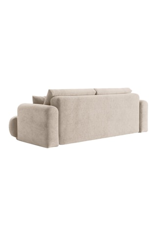 Canapé convertible Adriana - Beige - 3 places - Tissu structurel