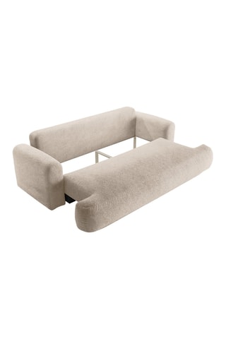 Canapé convertible Adriana - Beige - 3 places - Tissu structurel