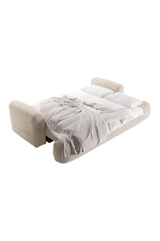 Canapé convertible Adriana - Beige - 3 places - Tissu structurel