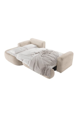 Canapé d’angle gauche modulable et convertible Adriana - Beige - 5 places - Tissu structurel 