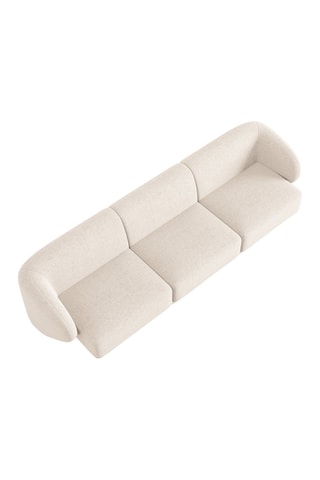 Canapé modulaire Lionel - Beige clair - 3 places - Toucher tissu chenille