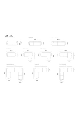 Canapé modulaire Lionel - Beige clair - 3 places - Toucher tissu chenille