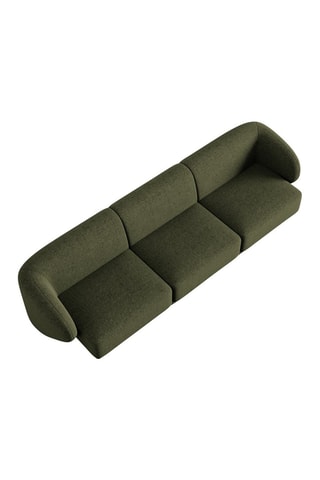Canapé modulaire Lionel - Kaki - 3 places - Toucher tissu chenille