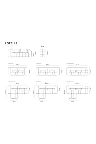 Canapé modulaire Lorella - Vert olive