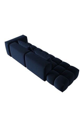 Canapé gauche modulaire Lorella - Bleu roi