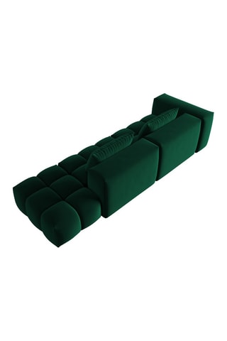 Canapé droit modulaire Lorella - Vert bouteille