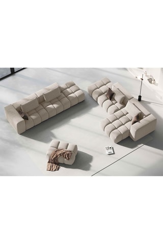 Canapé droit modulaire Lorella - Sable