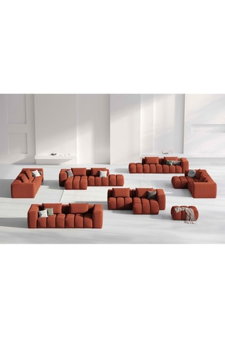 Canapé d'angle droit modulaire Lorella - Corail