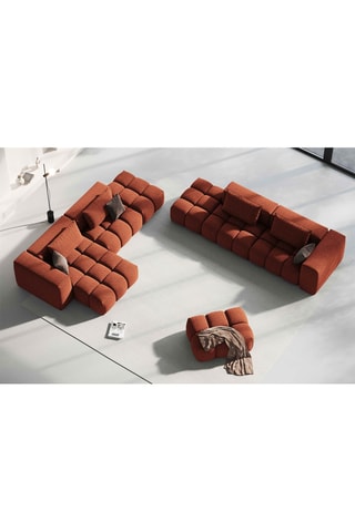 Canapé d'angle gauche modulaire Lorella - Corail