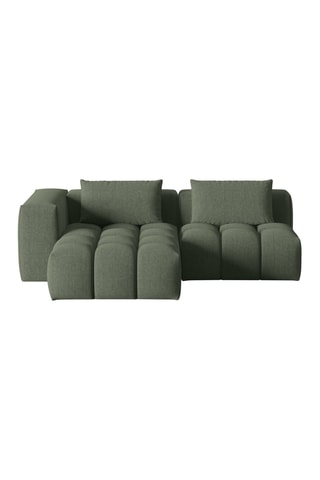 Canapé d'angle gauche Lorella - Vert olive