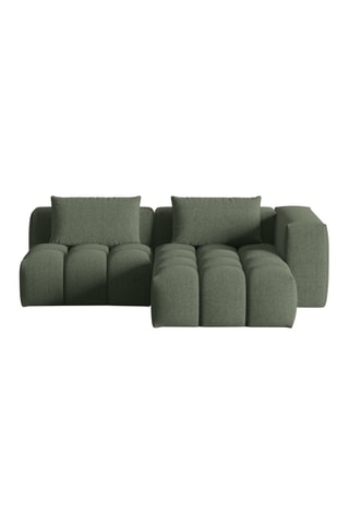 Canapé d'angle droit Lorella - Vert olive
