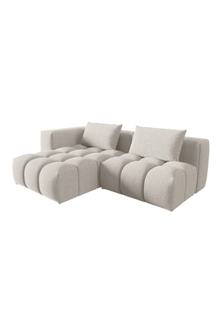 Canapé d'angle gauche modulaire Lorella - Beige