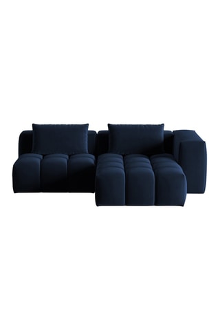 Canapé d'angle droit modulaire Lorella - Bleu roi