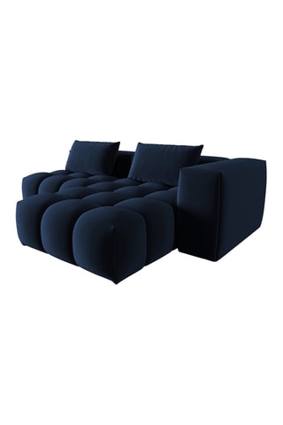 Canapé d'angle droit modulaire Lorella - Bleu roi
