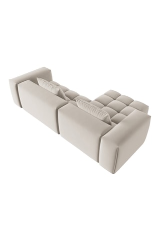 Canapé d'angle gauche modulaire Lorella - Beige clair