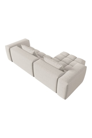 Canapé d'angle gauche modulaire Lorella - Beige