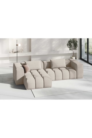 Canapé d'angle gauche modulaire Lorella - Sable