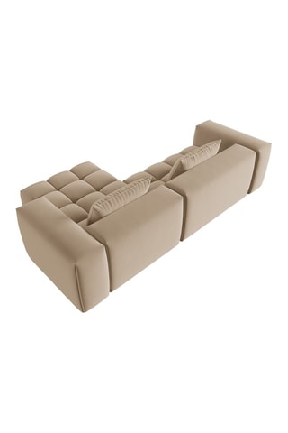 Canapé d'angle droit modulaire Lorella - Sable