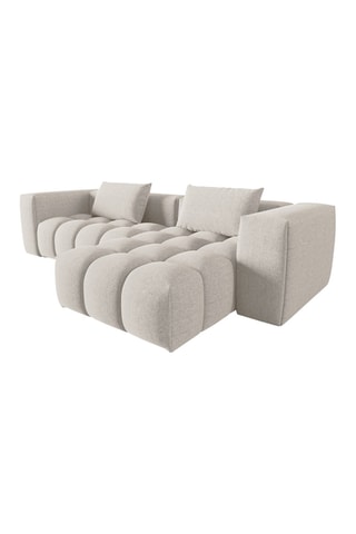 Canapé d'angle droit modulaire Lorella - Beige