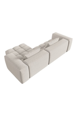 Canapé d'angle droit modulaire Lorella - Beige