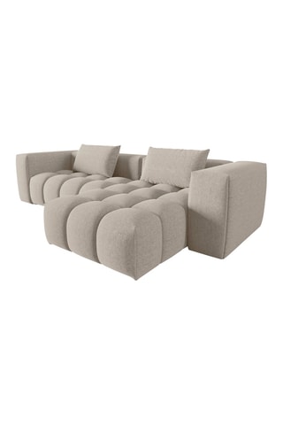 Canapé d'angle droit modulaire Lorella - Sable