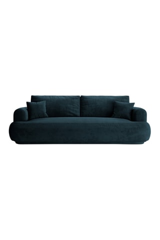 Canapé convertible Adriana - Bleu pétrole - 3 places - En tissu velours