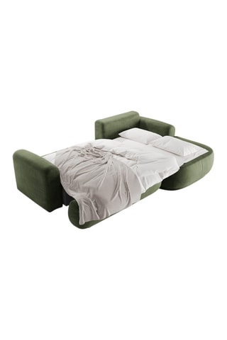 Canapé d’angle droit modulable et convertible Adriana - Vert - 5 places - Tissu velours