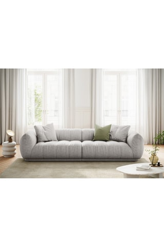 Canapé modulaire Julia - Gris clair - 4 places - En polyester et nylon