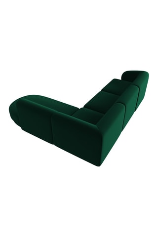 Canapé d'angle droit modulaire Lionel - Vert bouteille