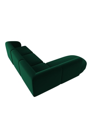 Canapé d'angle gauche modulaire Lionel - Vert bouteille