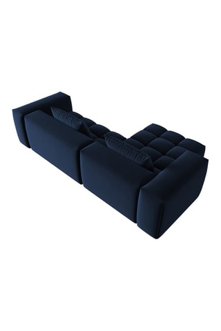 Canapé d'angle gauche modulaire Lorella - Bleu roi