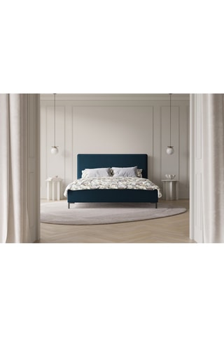 Lit-coffre avec sommier Polly - Bleu marine