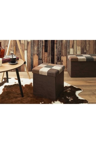 Coffre pouf - 
Marron