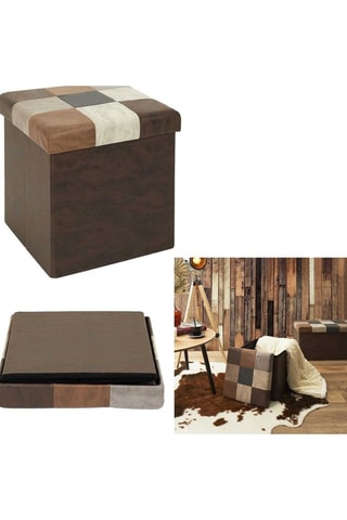 Coffre pouf - 
Marron