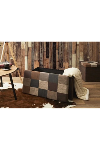 Coffre pouf - 
Marron