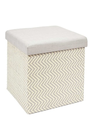 Coffre pouf pliable Mirage - 38 x 38 x 38 cm - Gris