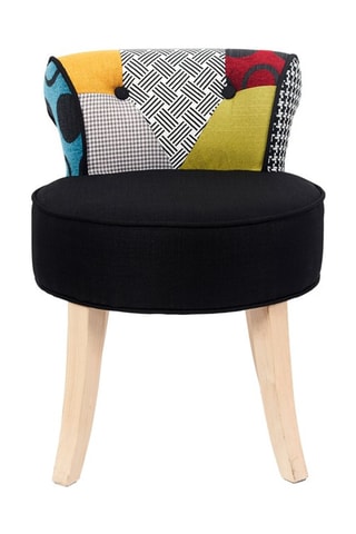 Tabouret Patchwork Eleonor Noir et vert