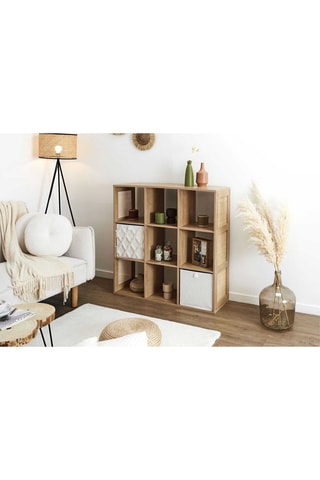 Rangement modulable 9 niches Bali - Marron