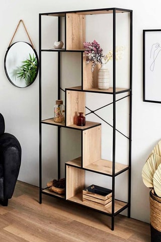 Meuble de rangement - Noir et imitation bois