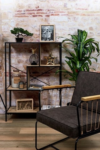 Meuble de rangement - Noir et imitation bois