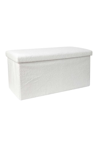 Banc-coffre pliable - Blanc