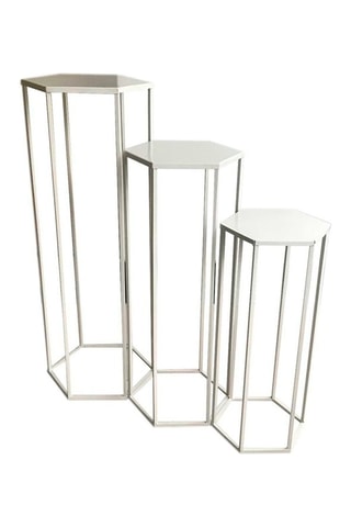 3 tables gigognes - Blanc