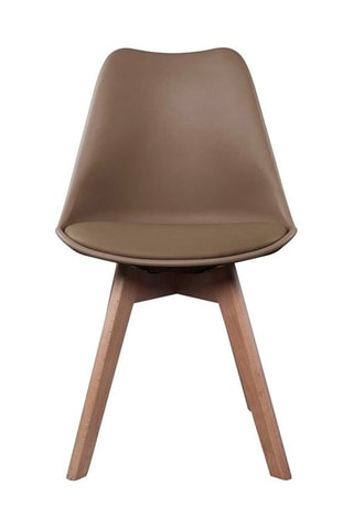 2 chaises Scandinave - Taupe et naturel