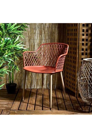 4 chaises d'extérieur Malaga - Orange