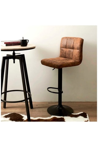 2 chaises de bar Downtown - Marron et noir