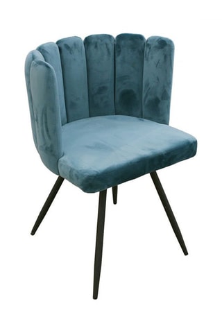 2 chaises Ariel - Bleu canard et noir