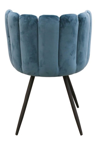 2 chaises Ariel - Bleu canard et noir