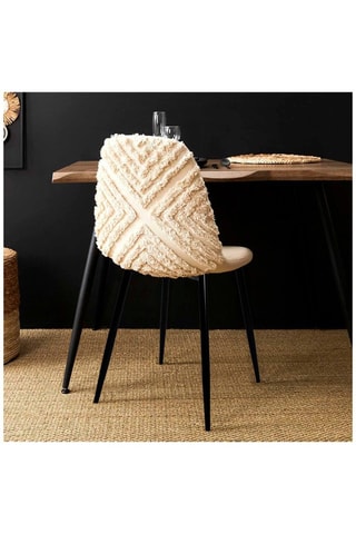 2 chaises Mora Mirage - 
Crème et noir