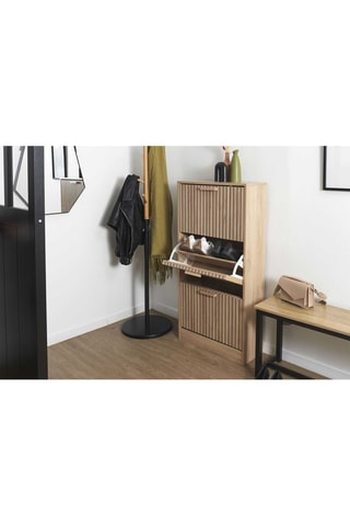 Meuble à chaussures 3 abattants Klaus - 60 x 113 x 24 cm