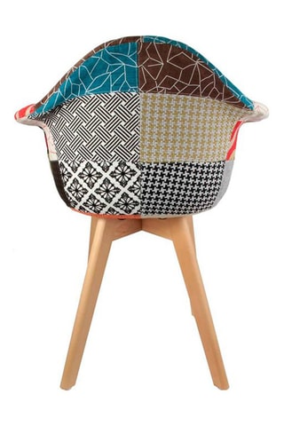 2 fauteuils Scandinave Patchwork - Multicolore